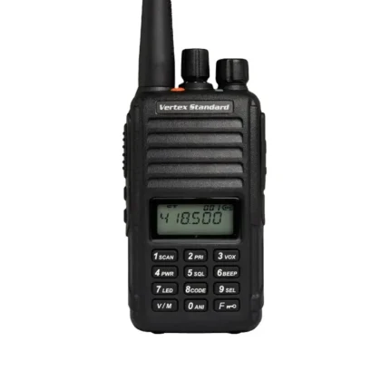 Front view of the Motorola V468 VHF two way radio with emergency alarm