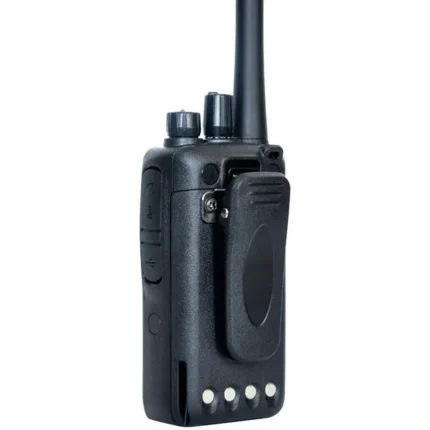 Detail shot of the Motorola VZ-D263 portable walkie talkie for work crews
