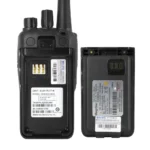 Motorola VZ-D263 portable walkie talkie for work crews held in hand