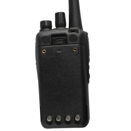 Detail shot of the Motorola VZ-D281 compact VHF digital handheld for crews