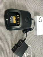 Detail shot of the Motorola XPR6550 GPS digital walkie talkie radio