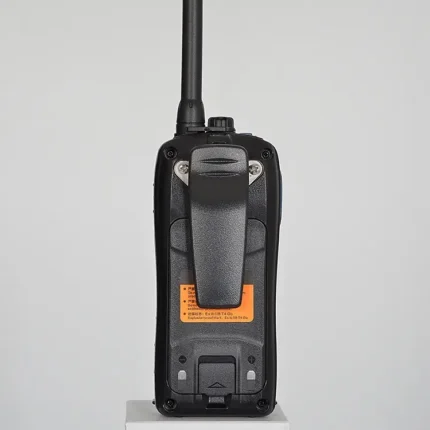 Detail shot of the RS-35ME explosion-proof IPX7 marine VHF handheld radio