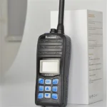 RS-35ME explosion-proof IPX7 marine VHF handheld radio held in hand