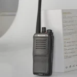Close-up of the RS-538D dual slot DMR portable with voice recording
