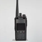 Close-up of the RS-569D portable DMR digital two way radio transceiver
