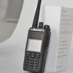 Side profile of the RS-569D portable DMR digital two way radio transceiver