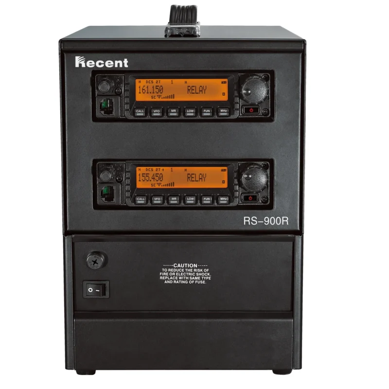 Front view of the RS-900R analog repeater relay station unit