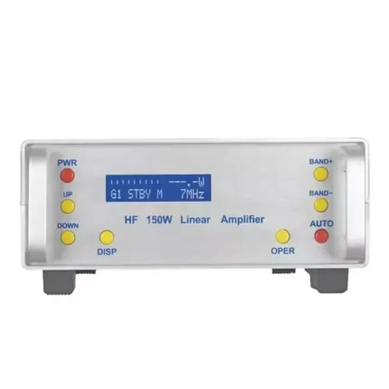 Front view of the RS-928 shortwave SDR HF transceiver with 150W amplifier