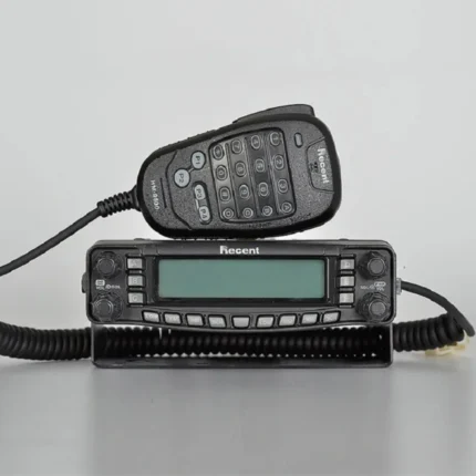 Front view of the RS-9900 dual band 50W mobile transceiver with detachable panel