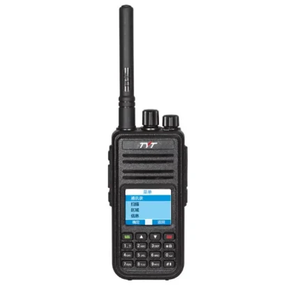 Front view of the TYT MD-380 DMR digital handheld two way radio