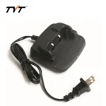 Close-up of the TYT TC-777 UHF handheld FM transceiver with USB charger
