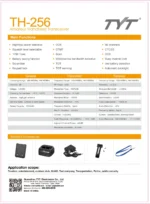 Detail shot of the TYT TH-256 mini 2W UHF PMR446 pocket two way radio