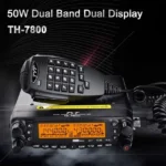 TYT TH-7800 50W dual band amateur mobile transceiver held in hand