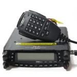 Front view of the TYT TH-9800 Plus quad band 50W mobile radio with antenna