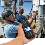 TYT TH-UV8200 waterproof dual band 10W handheld radio held in hand