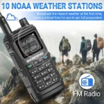 Close-up of the UV-17 Pro V2 tri-band 10W FM handheld transceiver