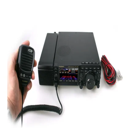 Detail shot of the Yaesu FT-710 100W HF transceiver for base station use