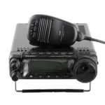 Yaesu FT-891 HF 50MHz short wave mobile transceiver held in hand