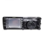 Yaesu FT-991A mobile transceiver with color touchscreen held in hand