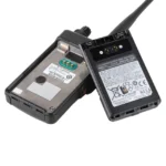Detail shot of the Yaesu FT2DR VHF UHF handheld ham radio transceiver