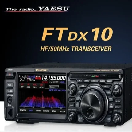 Detail shot of the Yaesu FTDX10 100W HF 50MHz SDR short wave transceiver