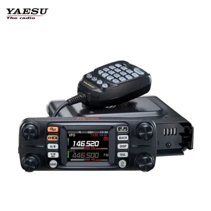 Detail shot of the Yaesu FTM-300DR digital mobile transceiver with GPS for vehicles