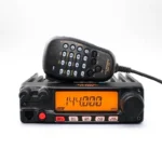 Close-up of the Yaesu FTM-6000 dual band amateur mobile transceiver for vehicles