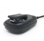 KMC-26 waterproof speaker microphone with XLR curved plug held in hand