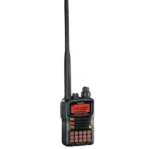 Side profile of the Yaesu VX-6R waterproof dual band 5W handheld ham transceiver