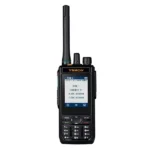 Yshon AP25 digital handheld two way radio with IP68 waterproof housing held in hand